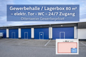 Foto - Gewerbehalle 80 m2 - elektr. Tor - Starkstrom - WC - 247 Zugang