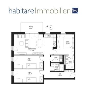 Foto - 4 Zimmer Etagenwohnung zur Miete in Königs Wusterhausen