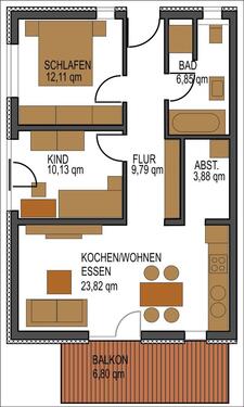 Foto - Sonnige und helle 3 Zimmer Wohnung in Neukirchen vorm Wald