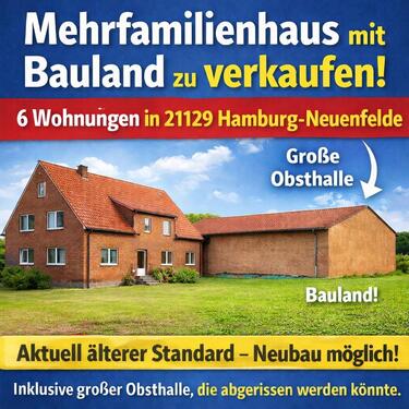Foto - Mehrfamilienhaus mit Halle und Bauland in Hamburg-Neuenfelde