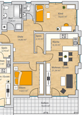 Foto - 3 Zimmer Etagenwohnung zur Miete in Winzer