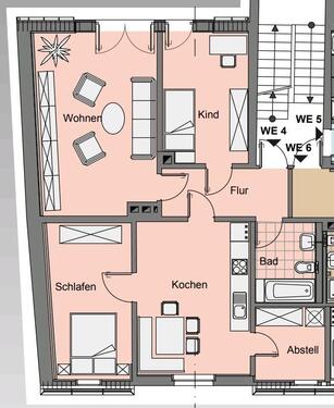 Foto - 3-Raum Wohnung - 767,00 EUR Kaltmiete, ca.  85,00 m²