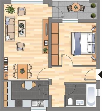 Foto - 2 Zimmer Etagenwohnung zur Miete in Oldenburg