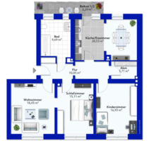 Modernisierte 3,5-Zimmer Wohnung in Nürnberg St. Leonhard mit EBK