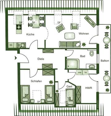 Foto - 3 Zimmer Etagenwohnung zum Kaufen in Dornum