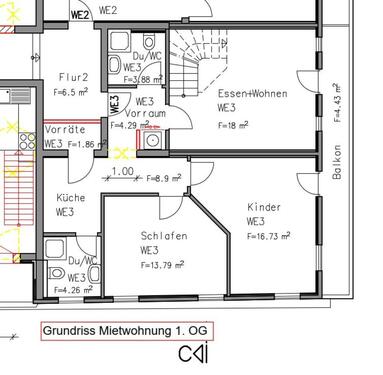 Foto - 4 Zimmer-Wohnung im 1.OG zur Miete