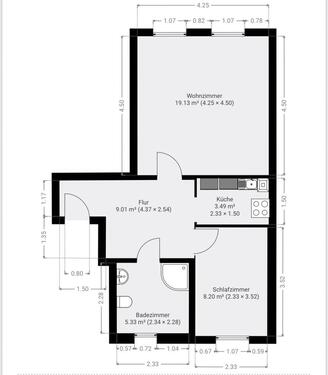 Foto - 2 Raum Wohnung Dachgeschoss mit Küche neu renoviert