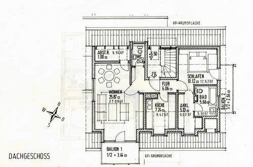 Foto - 2Z - DG Wohnung mit 2 Balkonen in München Haar