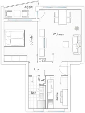 Foto - 2 Zimmer Etagenwohnung zur Miete in Lübeck