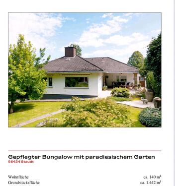 Foto - Bungalow, gepflegt mit paradiesischem Garten