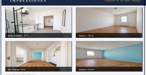 Foto - 2 Zimmer Etagenwohnung zur Miete in Nürnberg