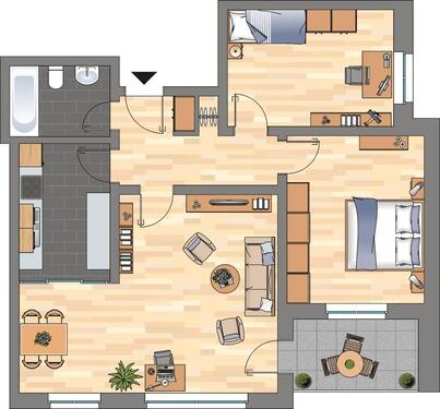 Foto - 3 Zimmer Etagenwohnung zur Miete in Wilhelmshaven