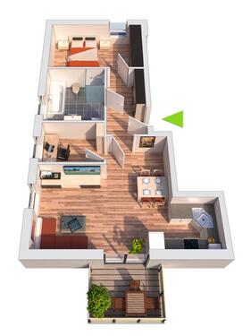 Foto - 2.5 Zimmer Etagenwohnung zur Miete in Cottbus