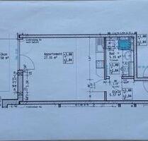 Möbliertes 1-Zimmer-Apartment Wohnung, TG, Balkon, Einbauküche - Markt Schwaben