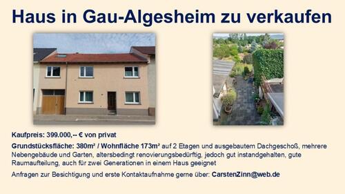 Foto - Familienfreundliches Haus in Gau-Algesheim zu verkaufen