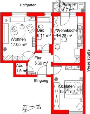 Foto - Etagenwohnung in Wilhelmshaven zur Miete