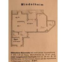 3 Zimmer Maisonette Wohnung in Mindelheim