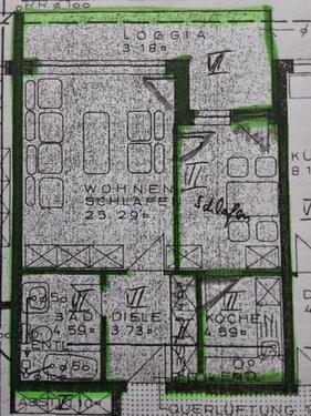 Foto - Zwei-Zimmer-Wohnung in Bad Rothenfelde mit Südbalkon, Sackgasse