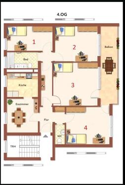 Foto - 1 Zimmer Etagenwohnung zur Miete in Karlsruhe