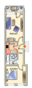 Foto - Etagenwohnung zur Miete in Freiberg