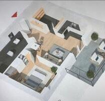 2-Zimmer-Wohnung mit großer Dachterrasse (25 m²) in Feldrandlage - Söhlde