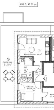 Foto - 43.28 qm Wohnung mit Küche zu vermieten