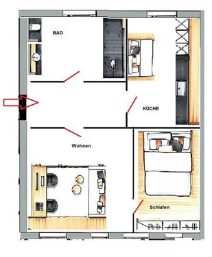 Foto - Schöne 2-Raum-Wohnung in Erfurt