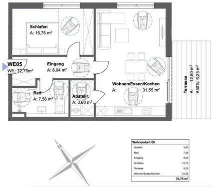 Foto - 2 Zimmer Erdgeschoßwohnung zur Miete in Bad Griesbach im Rottal