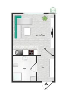 Foto - 2 Zimmer Etagenwohnung in Sandersdorf-Brehna