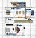 Foto - Renovierte 3,5-Zimmer-Wohnung ca. 70m² mit Balkon DU-Großenbaum
