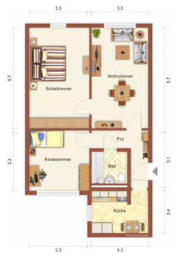 Foto - Gemütliche helle 3-Raum-Wohnung in Stadtmitte am Topfmarkt