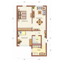 Gemütliche helle 3-Raum-Wohnung in Stadtmitte am Topfmarkt - Suhl