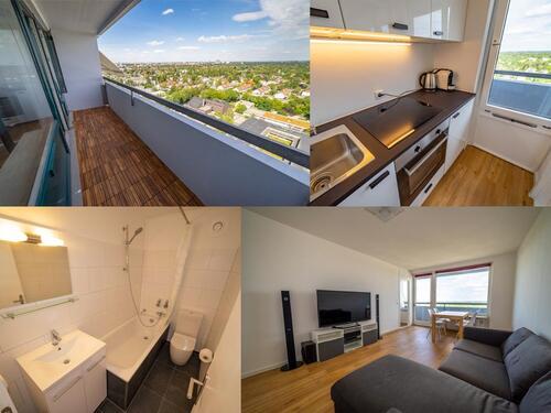 Foto - Möbliertes Penthouse, 18. Stock, Stadt- & Alpenblick & Schwimmbad