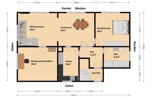 Foto - 3 Zimmer Erdgeschoßwohnung zur Miete in Bordesholm