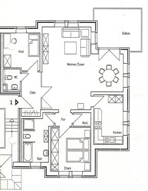 Foto - Bückeburg – hochwertig ausgestattete 3-Zimmer-Wg., EG, ca. 95 m²