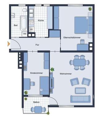 Foto - Etagenwohnung zur Miete in Coburg