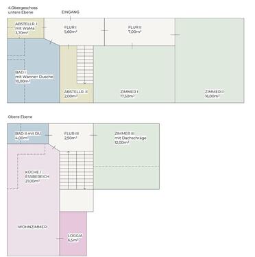 Foto - Stilvolle 4-Zi.-Maisonette-Wohnung + Balkon + EBK
