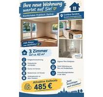 3 Zimmerwohnung auf 62m², Erdgeschoss mit Balkon - Cottbus Merzdorf