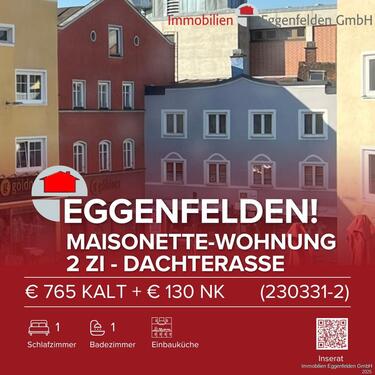Foto - Eggenfelden! Maisonette-Wohnung im Stadtkern mit Terrasse (230331-2)