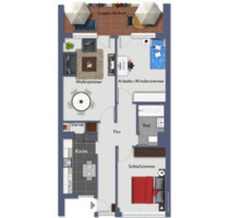 3-Zi.-Whg. mit Balkon und neuer EBK in Köln-Mülheim (3er WG)