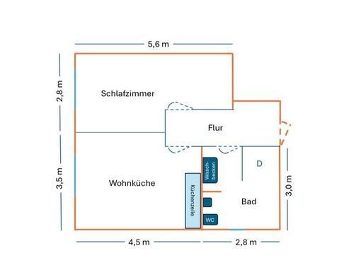 Foto - Souterrainwohnung - komplett renoviert - zu vermieten
