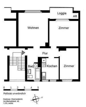 Foto - 3 Zimmer Etagenwohnung zur Miete in Duisburg
