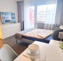 Vollmöbliertes 1-Zimmer-Apartment mit Balkon in Stuttgart-Ost