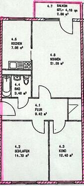 Foto - 3 Zimmer Hochparterre zur Miete in Jena