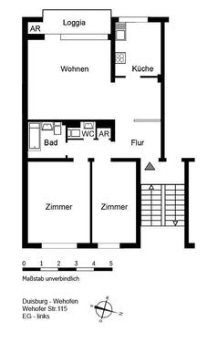 Foto - 3.5 Zimmer Erdgeschoßwohnung zur Miete in Duisburg