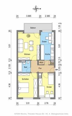 Foto - 3 Zimmer Etagenwohnung zur Miete in Worms