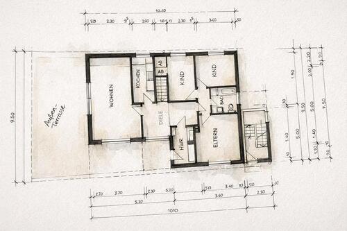 Foto - Wunderschöne 4 Zimmer Wohnung in einem Zweifamilienhaus
