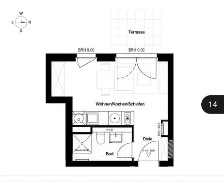 Foto - 1 Zimmer Studio mit Terasse in Wedding ab 01.11.25