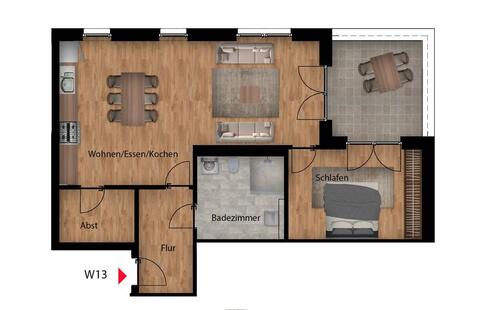 Foto - Penthaus in Welver - Erstbezug - 1.170,00&nbsp;EUR Kaltmiete, ca.&nbsp; 79,00&nbsp;m&sup2;