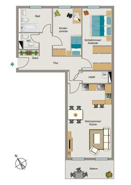 Foto - Etagenwohnung in Dortmund